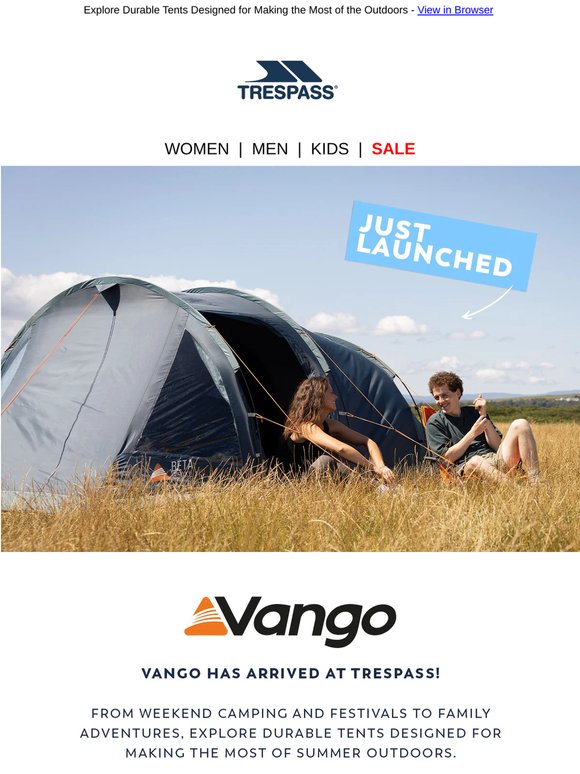 Just Launched: Vango from £59.99