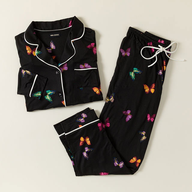 Midnight Butterfly Pajama Set
