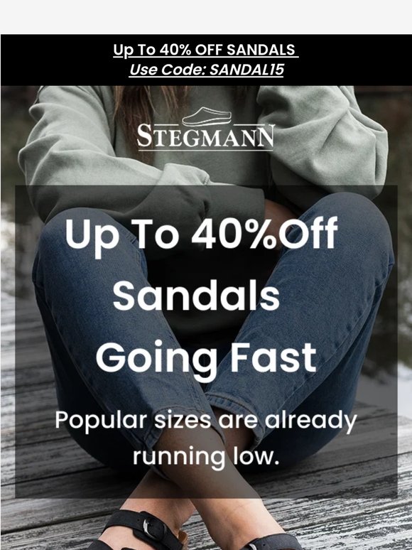 Up to 40% Off Sandals