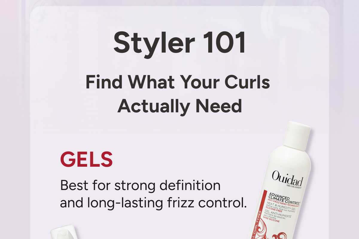 Stylers 101: Gels best for strong definition and long-lasting frizz control