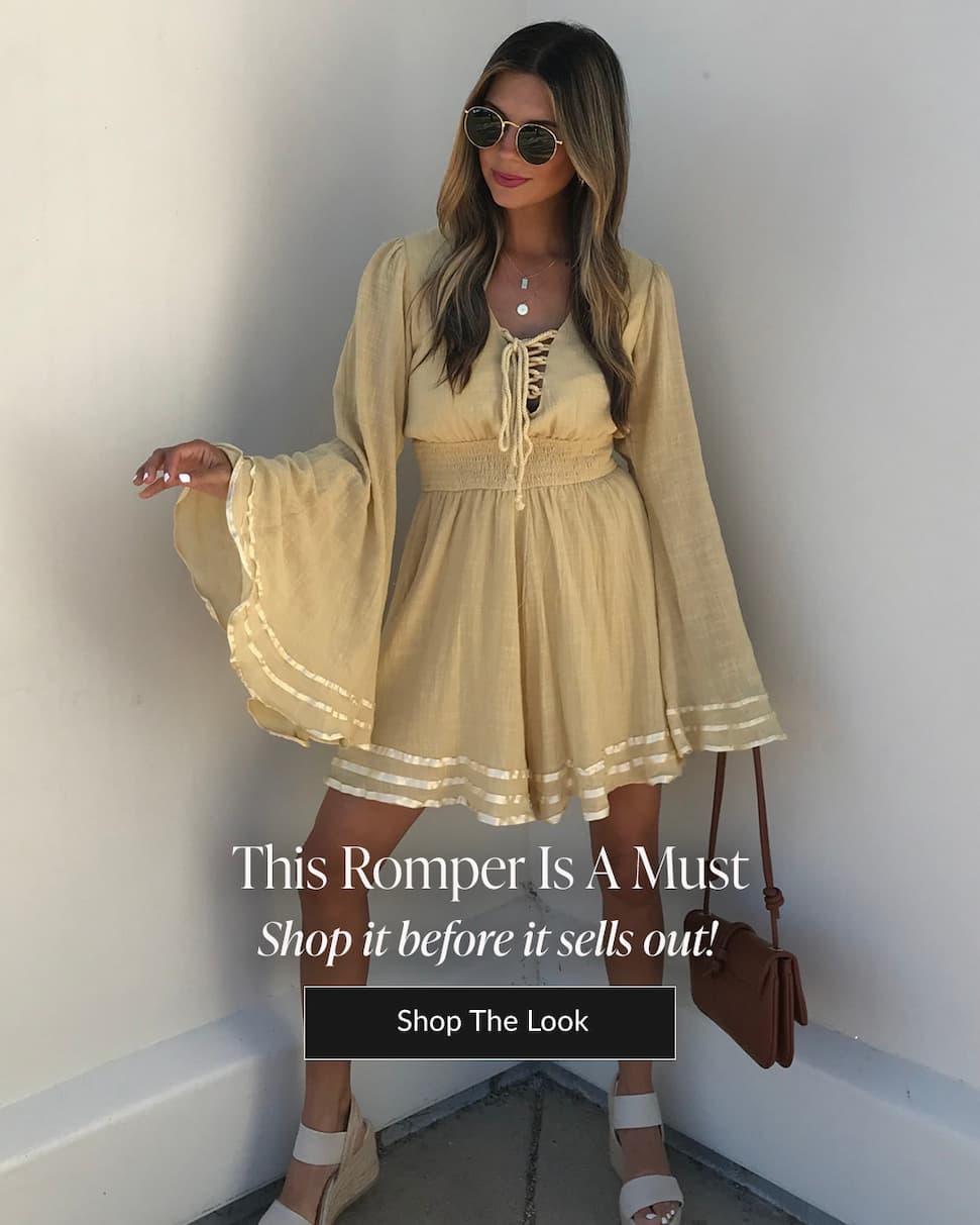 This romper is a must. shop it before it sells out! shop the look.