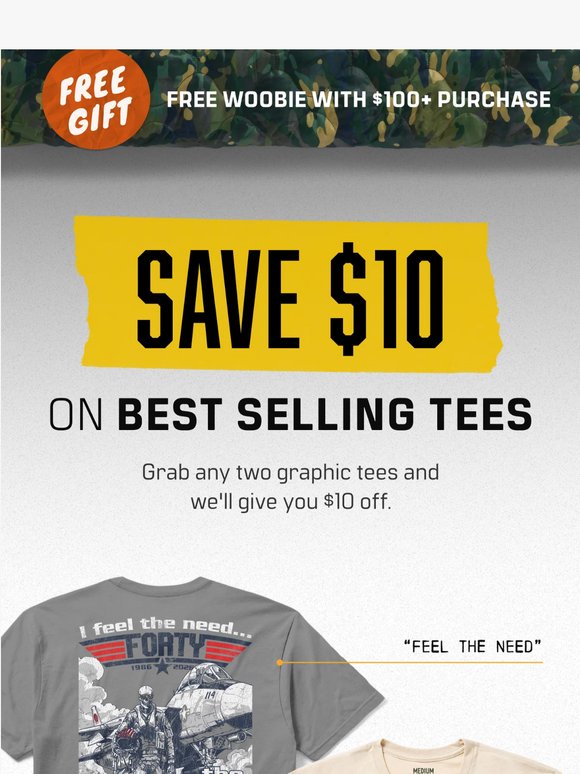 ⚠️ GRAPHIC TEE SALE: SAVE $10 NOW