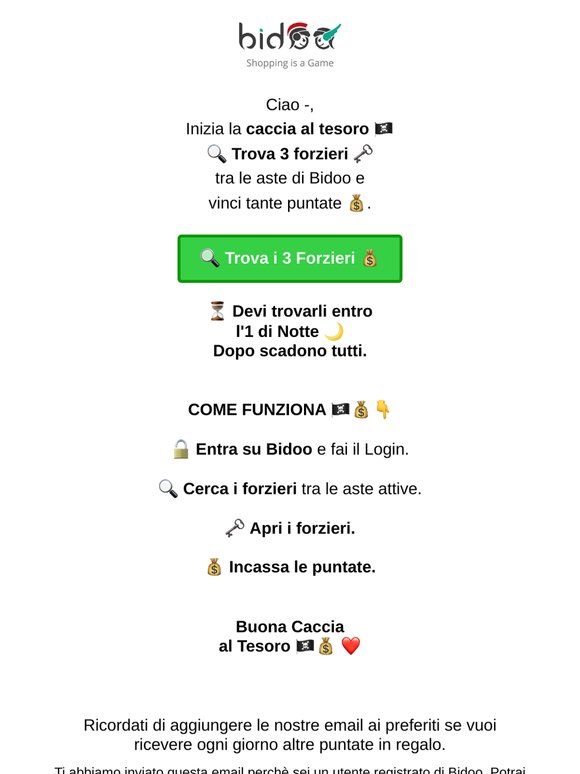 🏴‍☠️ Inizia la Caccia — 🚀