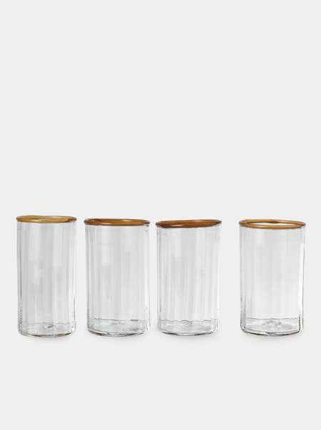 Peter Hand-Blown Crystal Highballs (Set of 4)