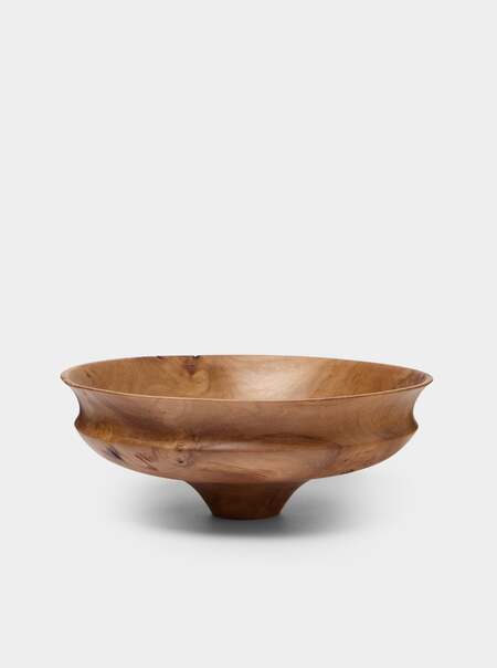 Handturned Trident Maple Footed Bowl