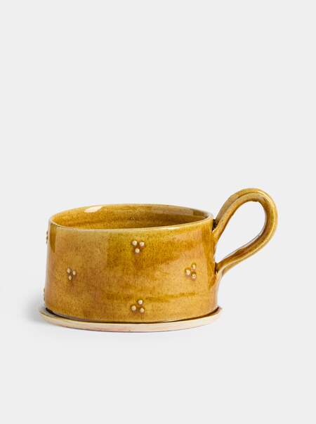 Slipware Teacups (Set of 4)