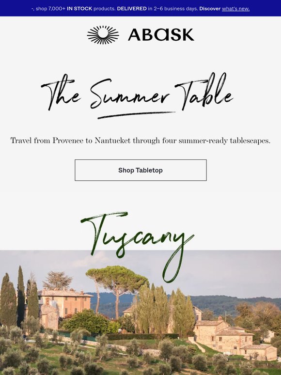 Four summer tables