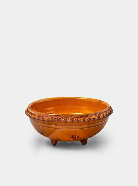 Hand-Glazed Slipware Berry Bowl