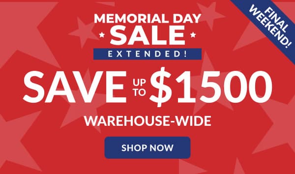 Save up to 70% warehouse wide during memorial day