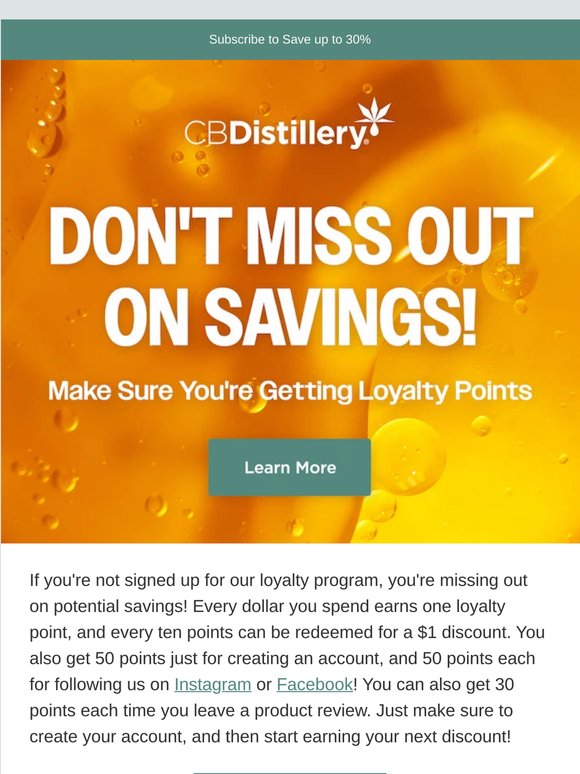Are you signed up for loyalty points?