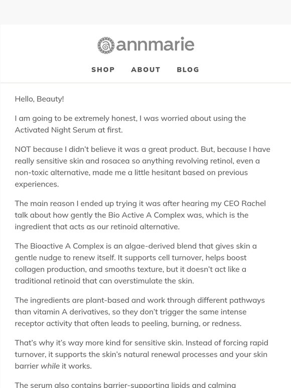 Retinol-level results that my sensitive skin can tolerate