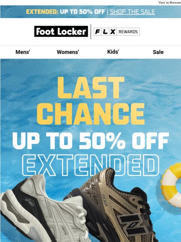 Up to 50% off: Extended!