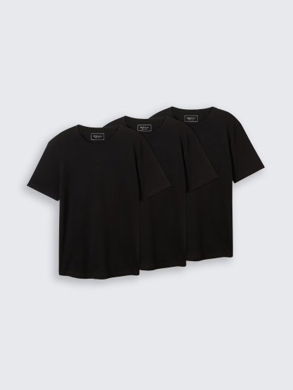 Katoenen T-shirts in een set van 3 