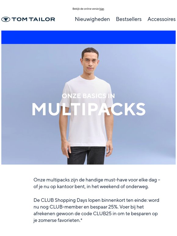 25% korting op je zomerse basics 👕