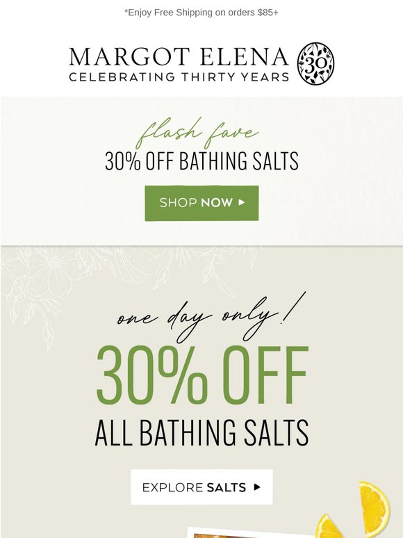 Today Only! 30% Off Salts