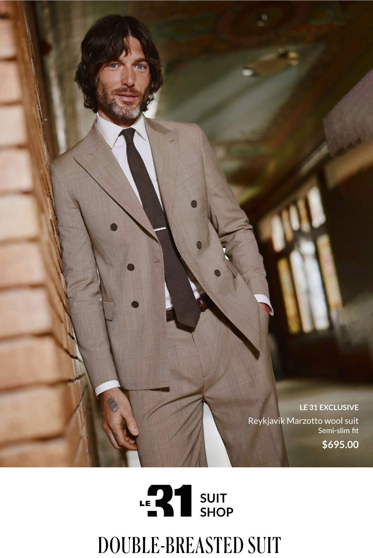 Le 313 Suit shop; Double-breasted suit