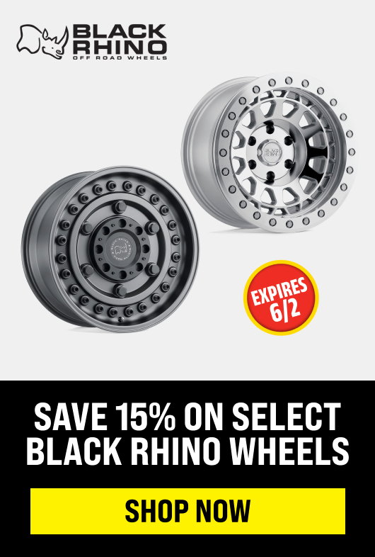 Save 15% On Select Black Rhino Wheels