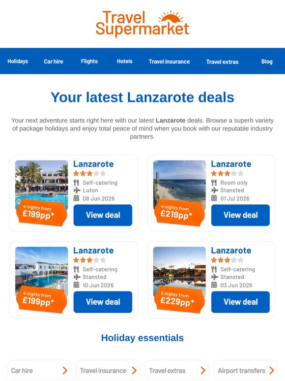 Fresh Lanzarote holiday deals are here 🔥