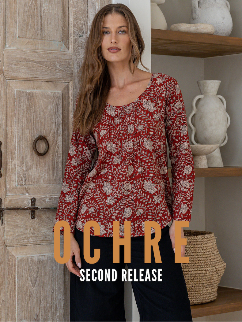 Gif of model wearing various Karma East Dresses in the country side
