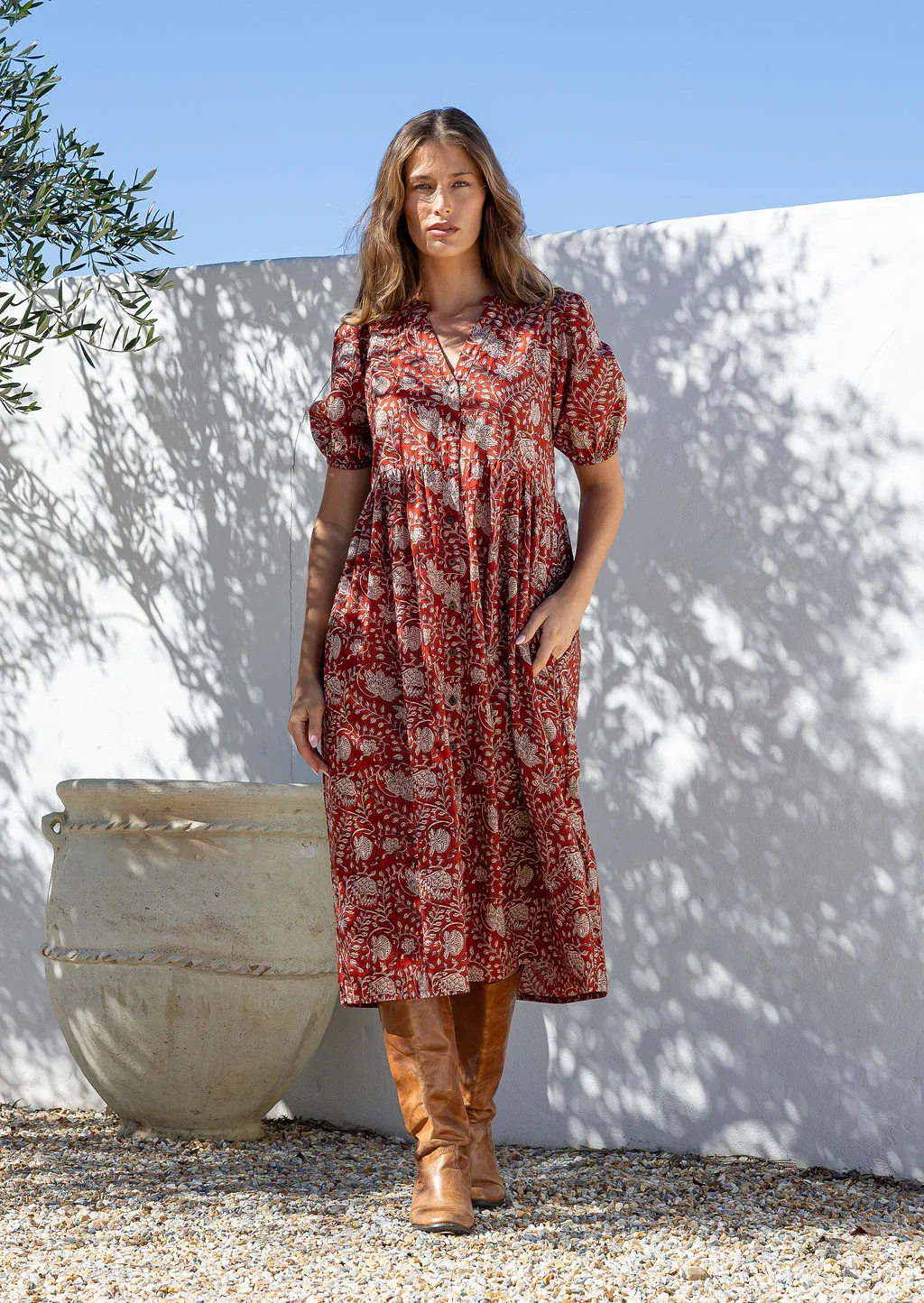 Image of Pippa Dress Ochre