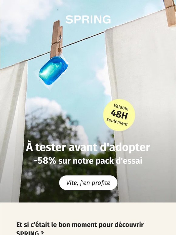 🚨-58% sur les essentiels SPRING pendant 48h