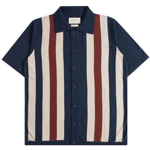 Far Afield Velzy Simple Stripe Knit Shirt - Navy