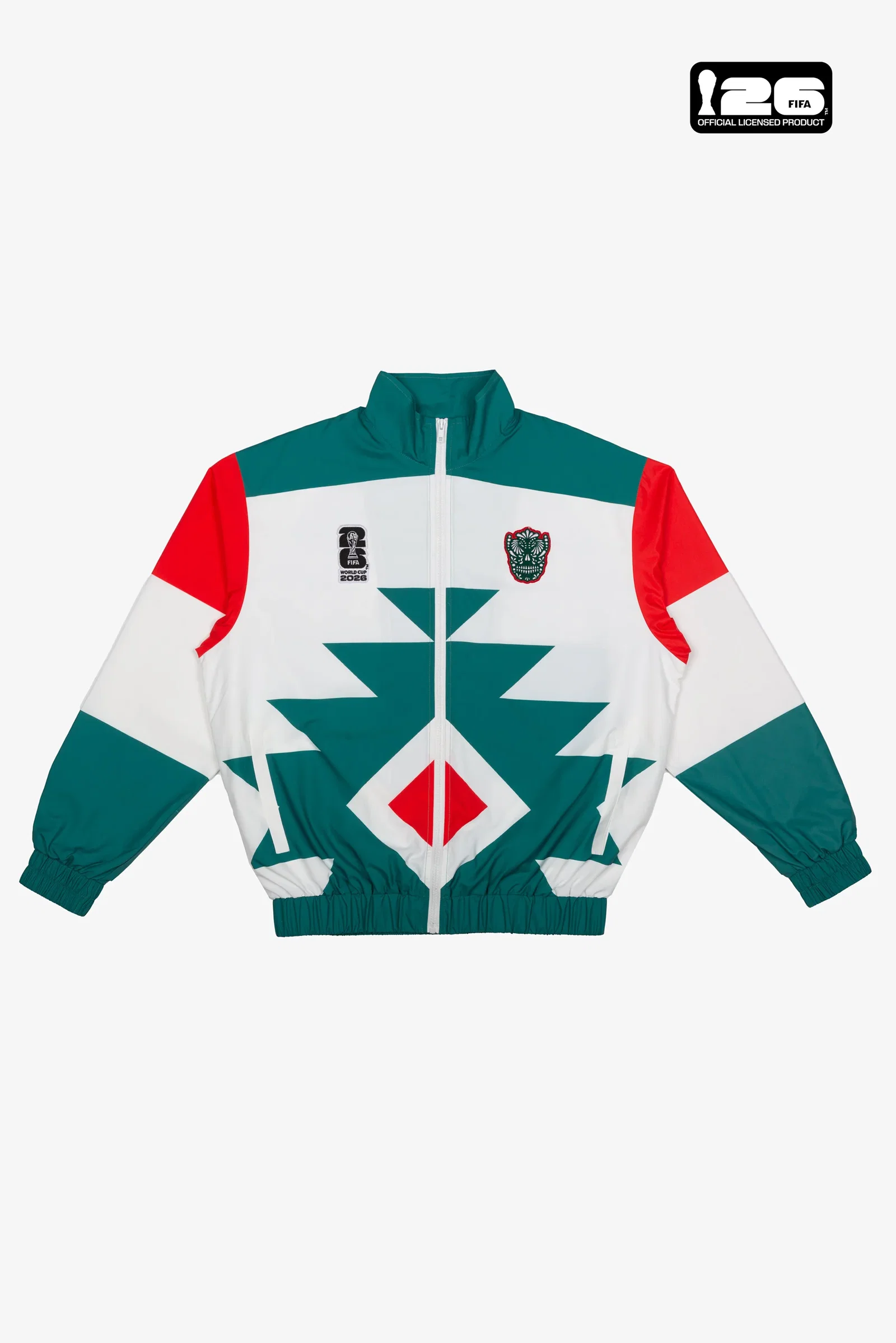 Image of FIFA World Cup 2026™ Mexico Nylon Windbreaker - White / Green