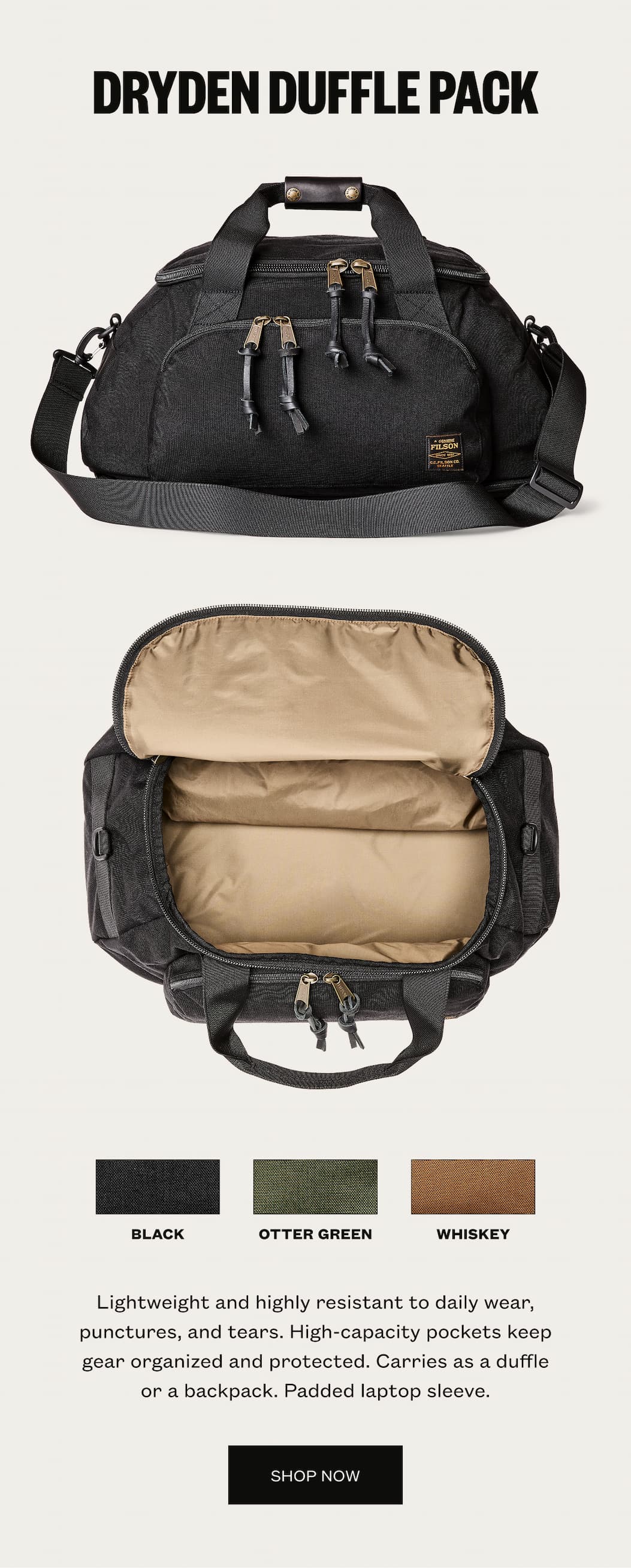 Dryden Duffle Pack