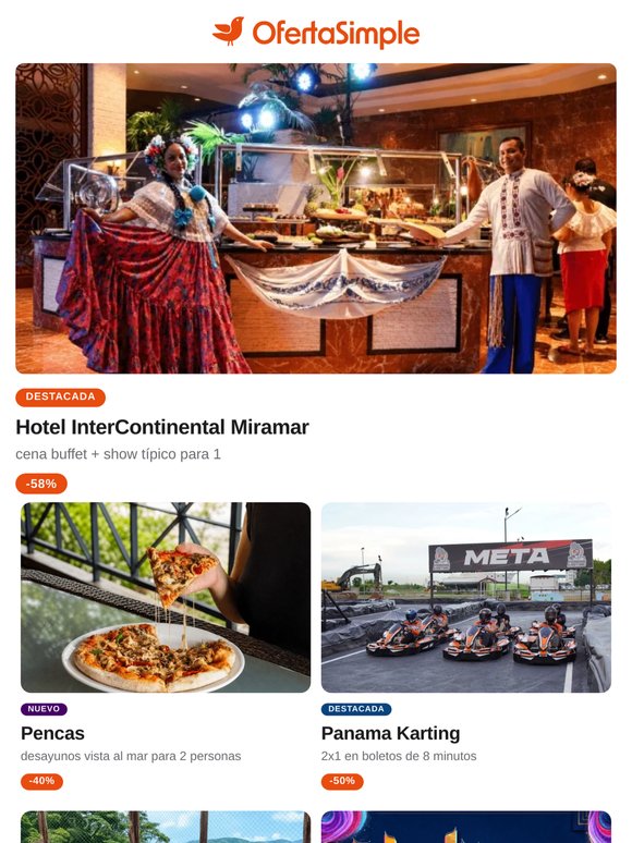 🏨 Hotel InterContinental Miramar / 🍳 Pencas / 🏎️ Panama Karting / 🐰 Conejo Pintado Panamá