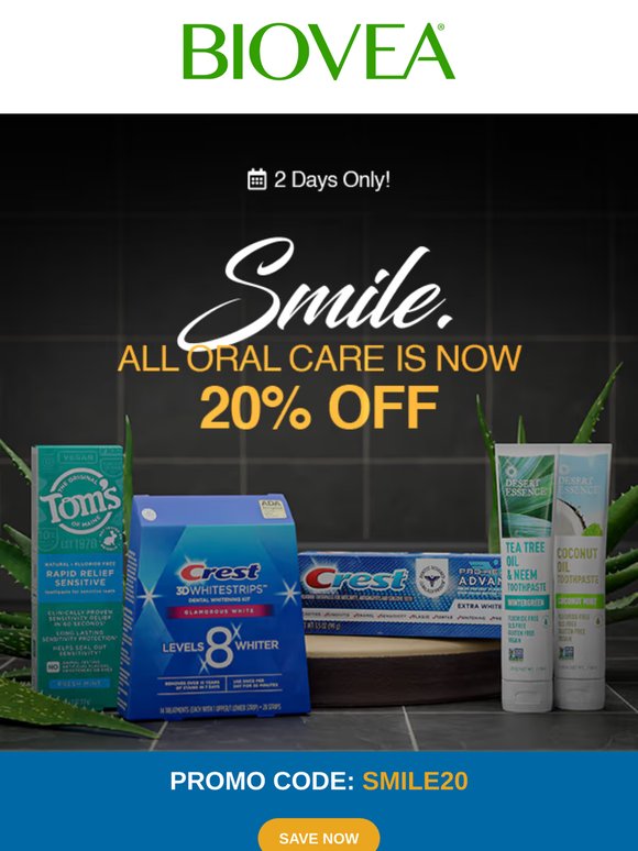 🦷Big smiles for big savings! 2 days only!