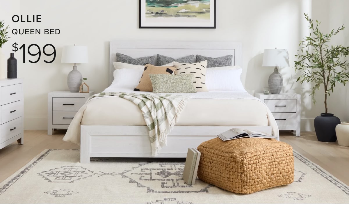 Olloe Queen Bed At $199