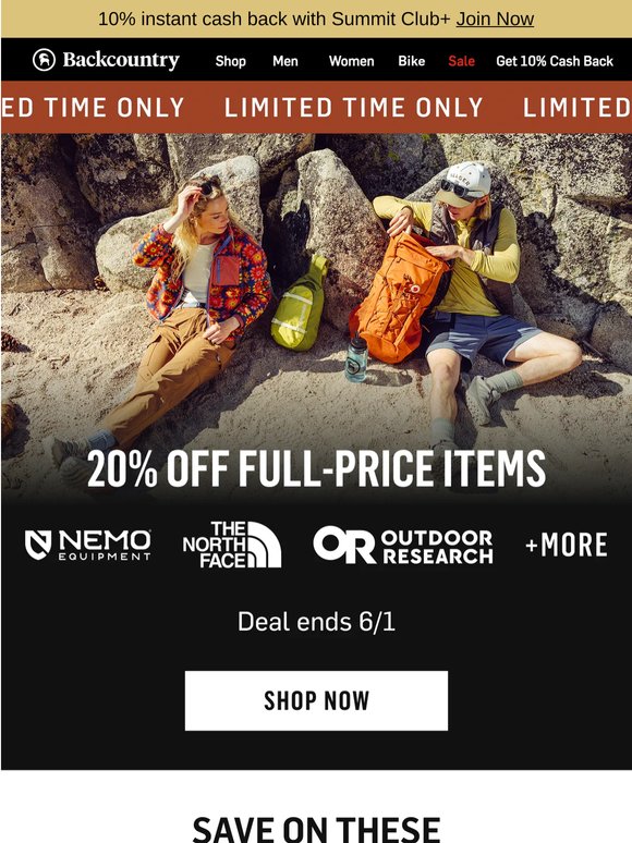 20% off full-price items has landed