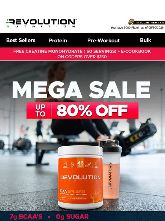 Mega Sale Savings 🤑 Enjoy Up to 80% OFF Supplements