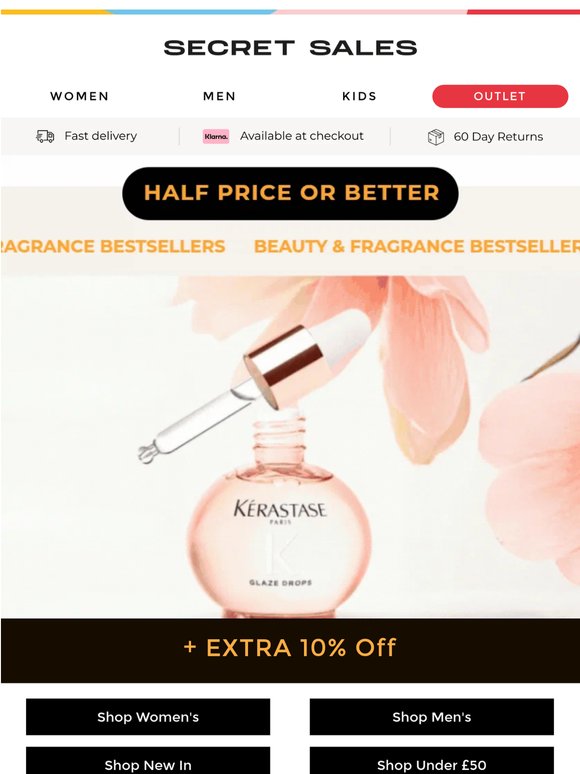 Beauty & Fragrance Bestsellers + Extra 10% Off