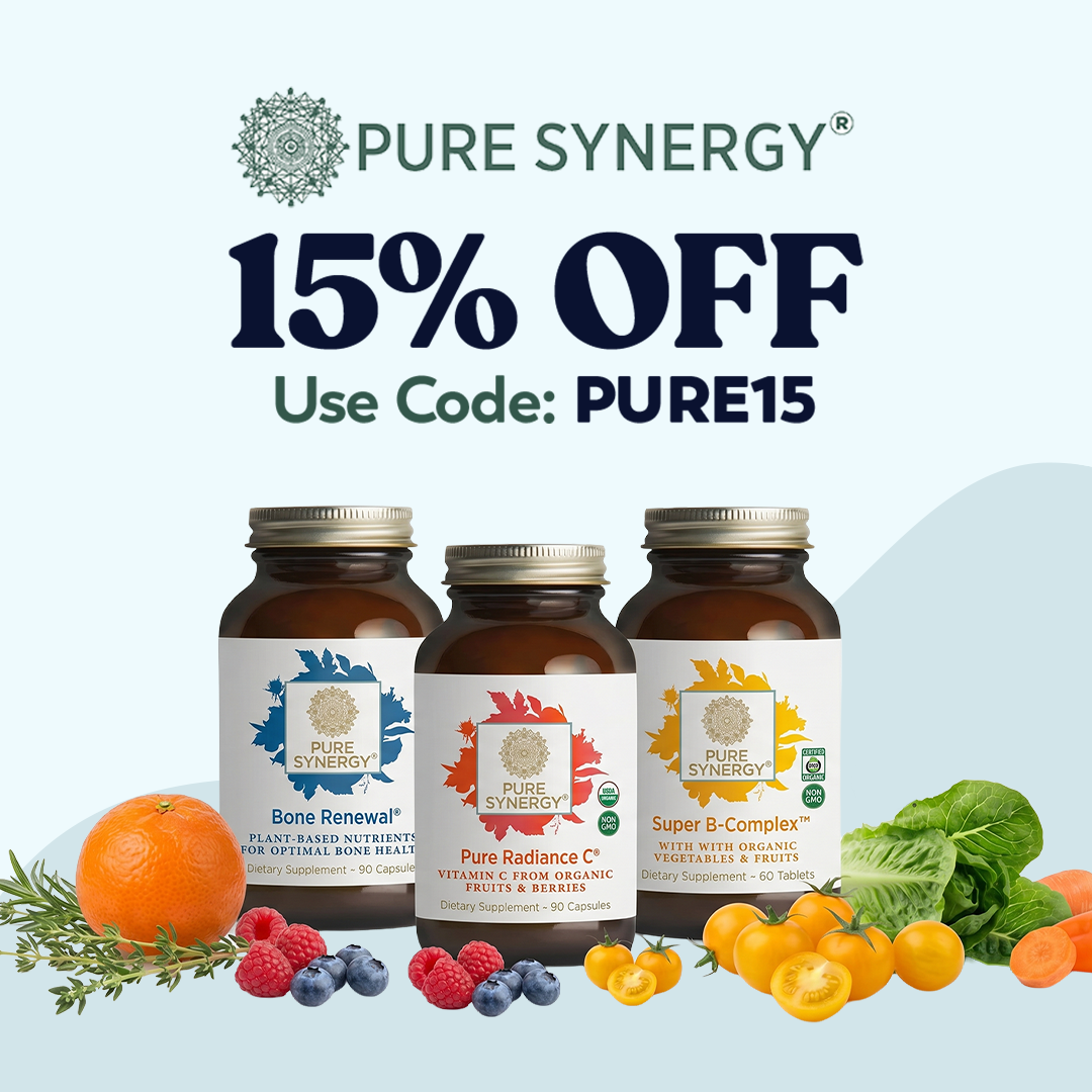 Pure Synergy supplements with 15% OFF. Use Code: PURE15