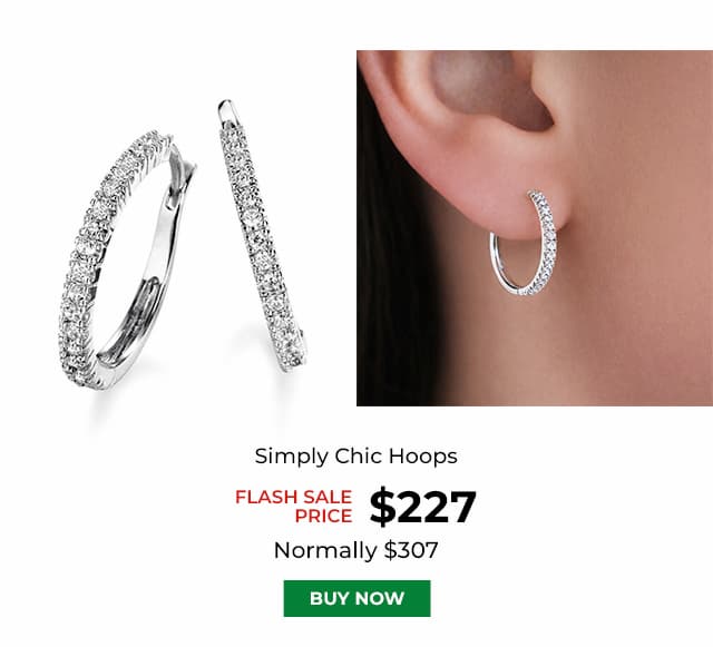 Simply Chic Hoops Platinum Clad
