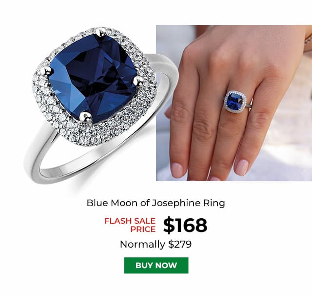 Blue Moon of Josephine Ring Platinum Clad