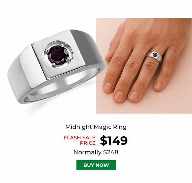 Midnight Magic Ring Platinum Clad