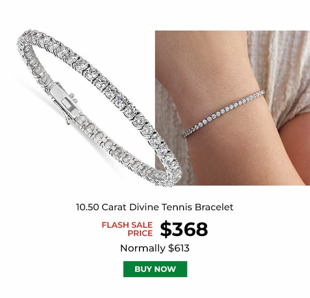 10 50 Carat Divine Tennis Bracelet Platinum Clad