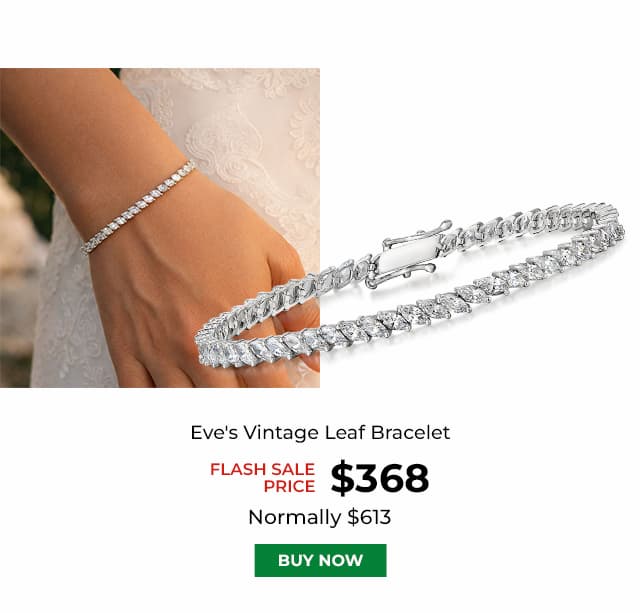 Eves Vintage Leaf Bracelet Platinum Clad