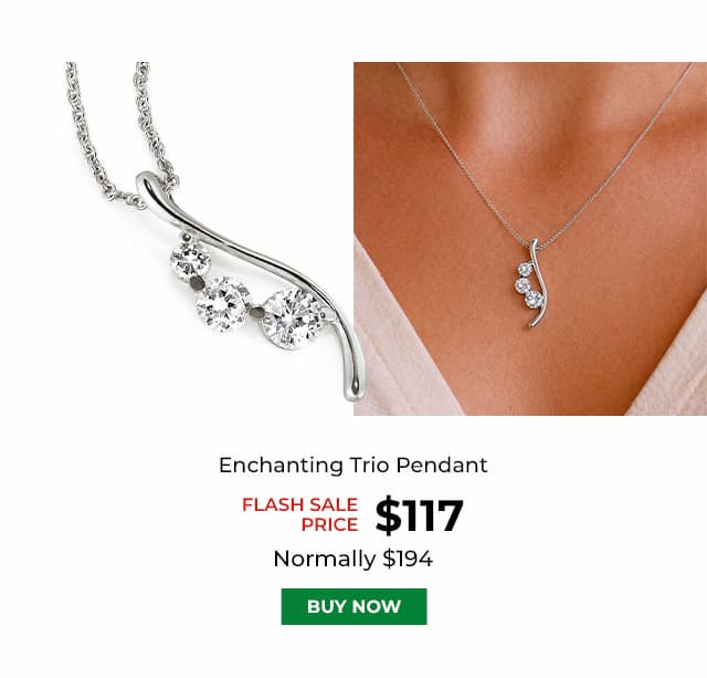 Enchanting Trio Pendant Platinum Clad