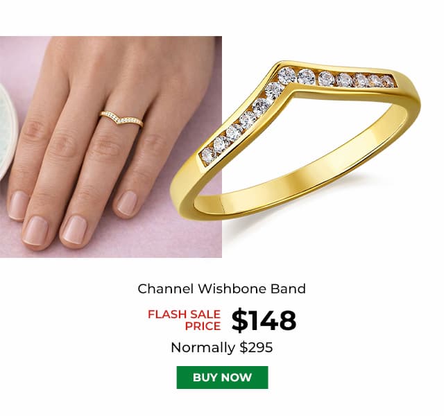 Channel Wishbone Band Gold Clad