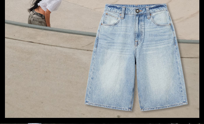 Pantalón corto vaquero Beeggy - Dusty Blue Wash