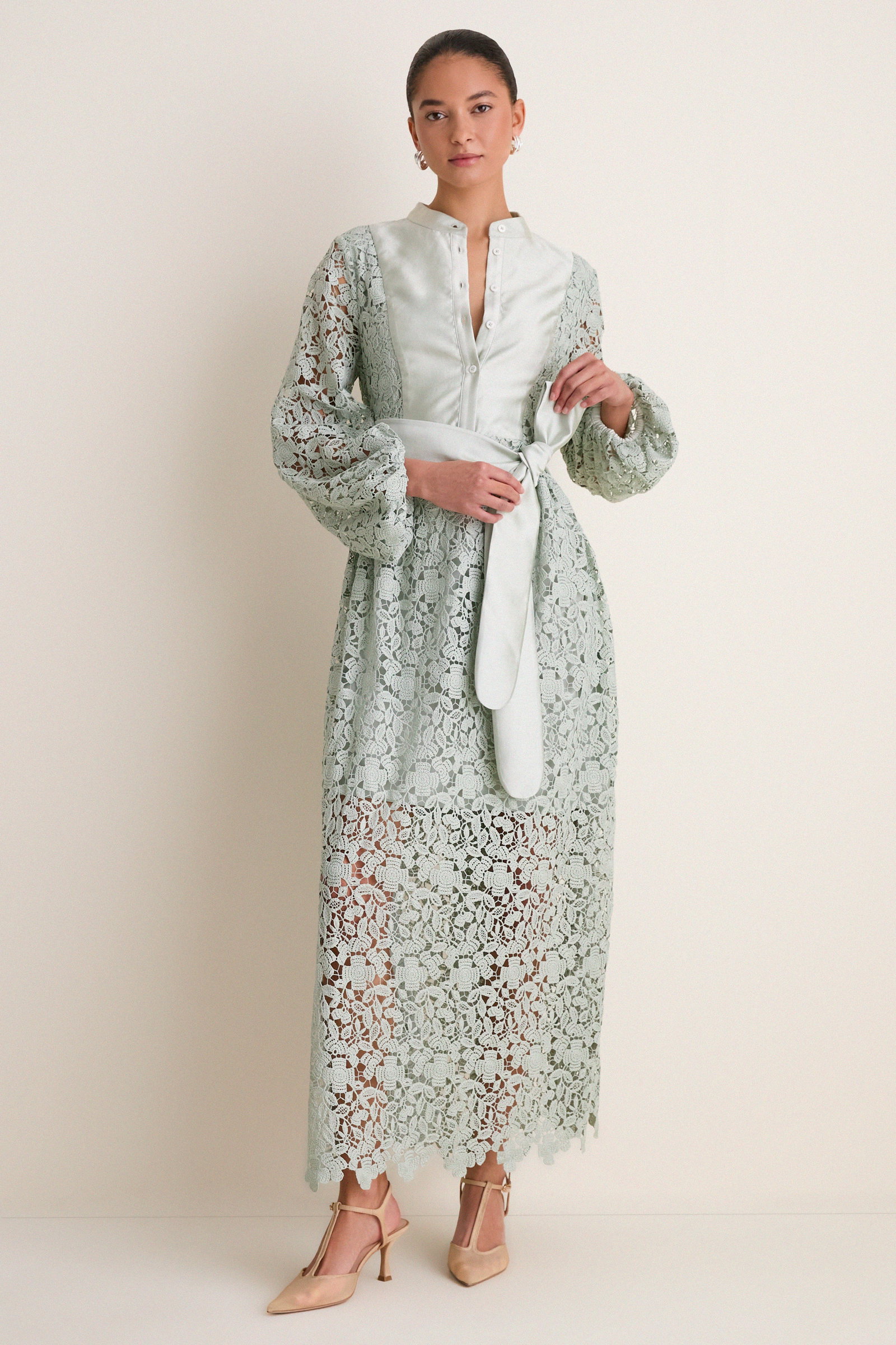 Image of Sage Lace Calliope Dress