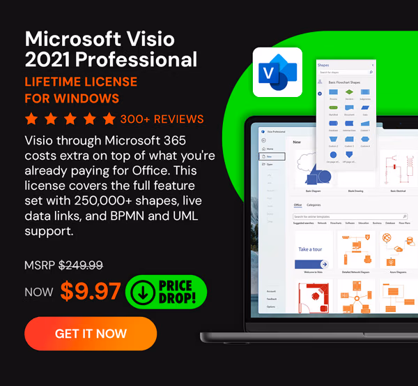 Microsoft Visio 2021 Professional: Lifetime License for Windows