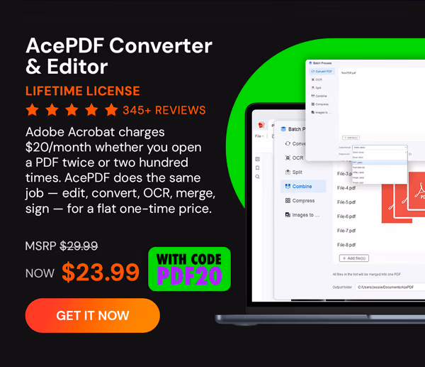 AcePDF Converter & Editor: Lifetime License