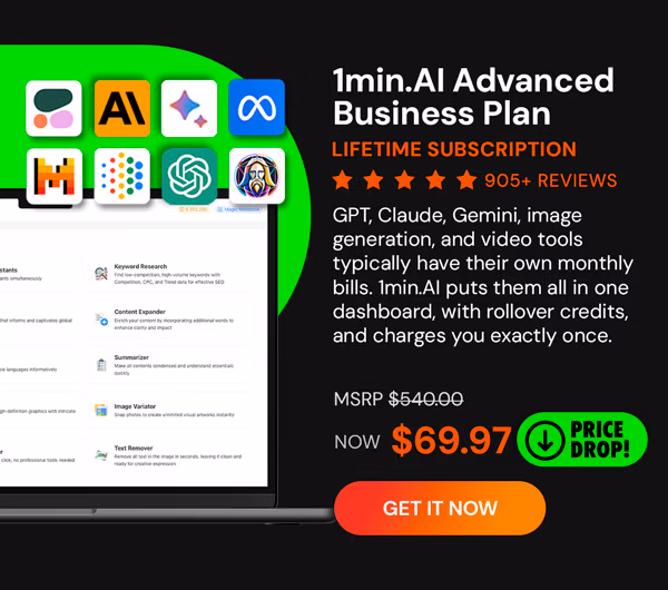 1minAI Advanced Business Plan Lifetime Subscription
