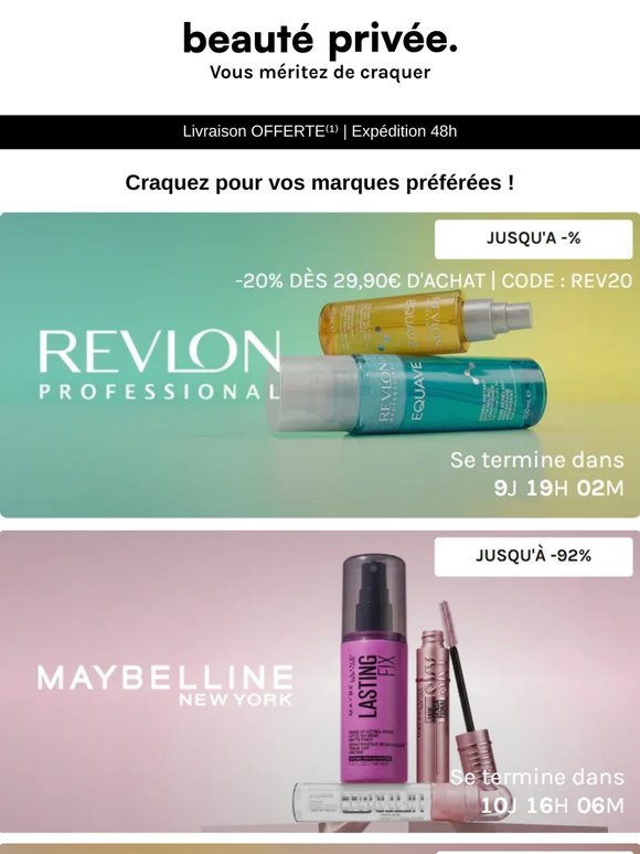 Revlon Professional, Maybelline New York, Victoria's Secret, Gatineau : découvrez les ventes beauté ✨