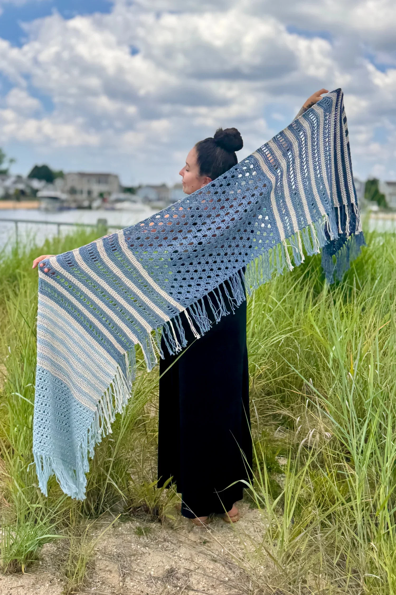 Image of Tide And Texture Wrap (Crochet)