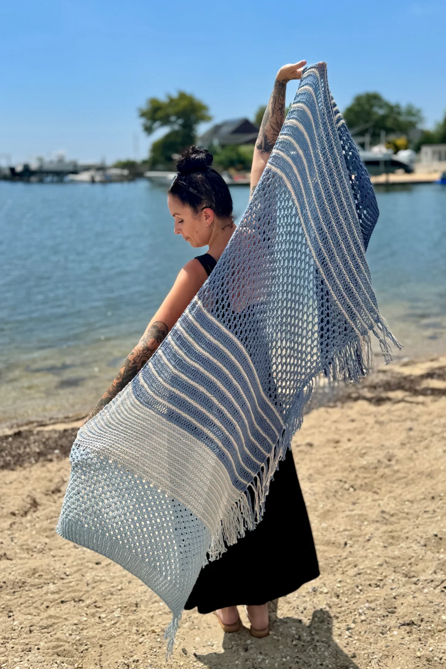 Image of Coastal Drift Wrap (Knit)